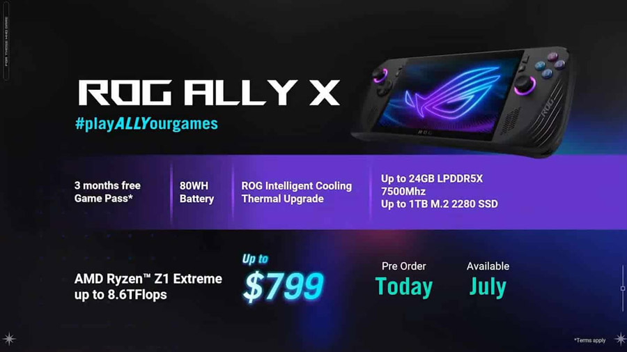 ASUS ROG Ally X发布：续航翻倍，售约RM3761 3