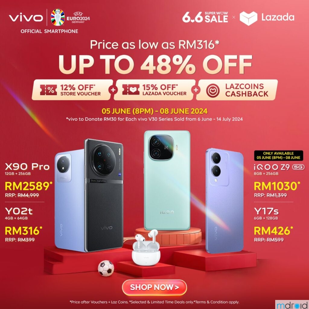 vivo Lazada和Shopee商店6.6大促销 1