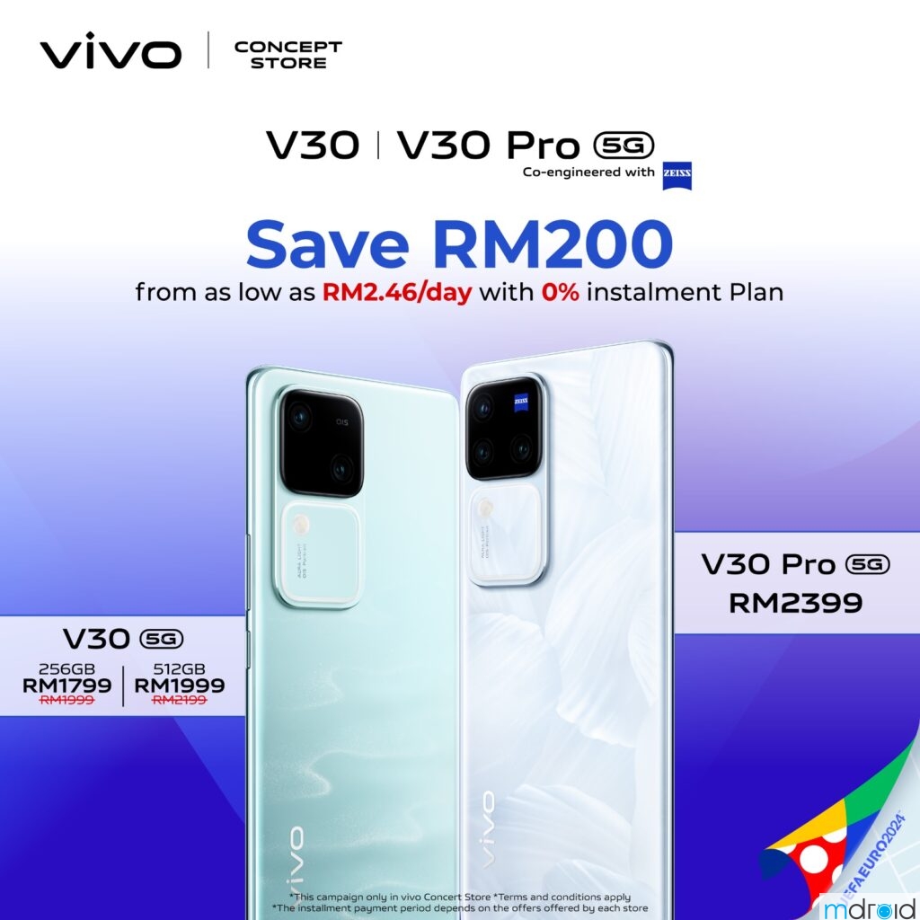 vivo V30系列推分期付款计划，每天仅需2.46令吉起 1