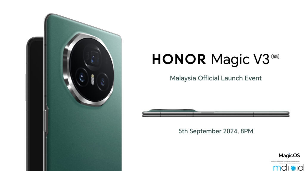 HONOR Magic V3 9月5日全球首秀，大马同步发布