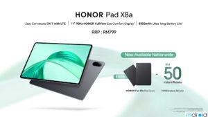 HONOR Pad X8a LTE 及儿童版上市 售价RM699起