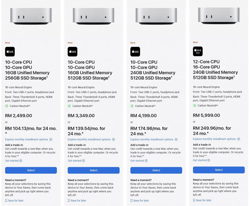 大马Mac Mini M4终于开卖