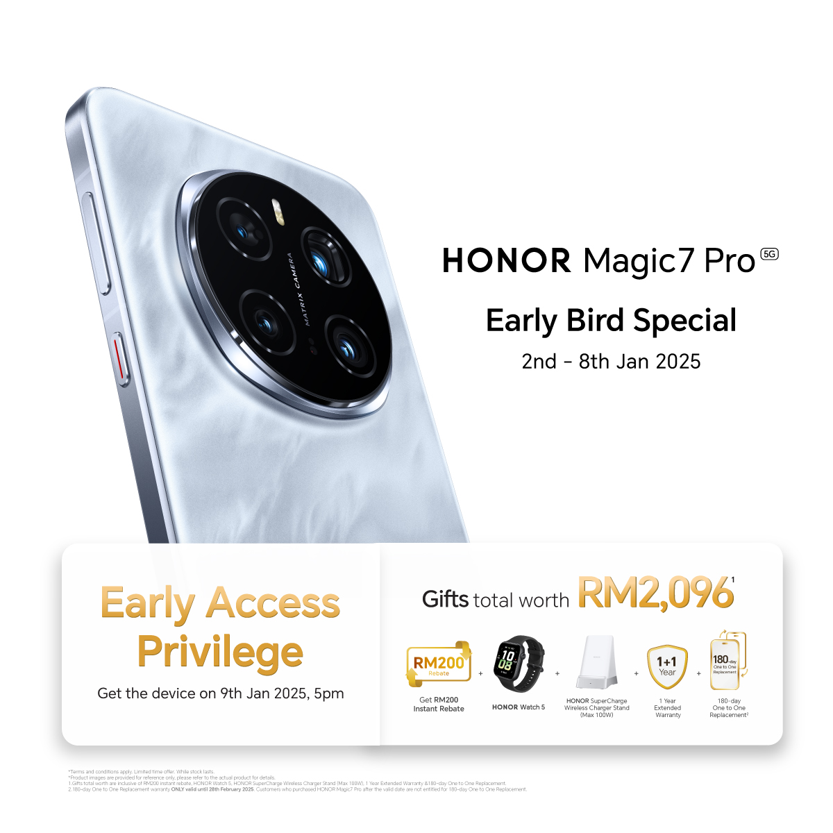 HONOR Magic7 Pro开启预售 早鸟享价值RM2096豪华礼包 1