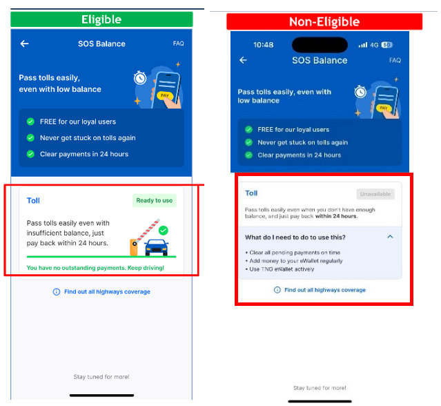 TNG eWallet推出SOS Balance：余额不足也能直接过Toll！ 2