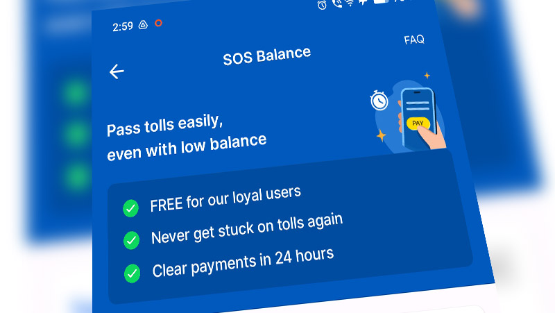 TNG eWallet推出SOS Balance：余额不足也能直接过Toll！ 1
