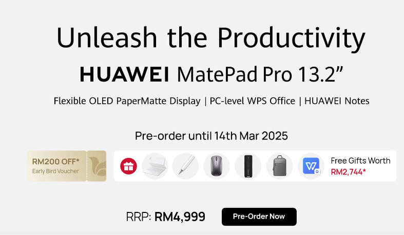 大马华为MatePad Pro 13.2 (2025)发布：售价RM4999！ 6