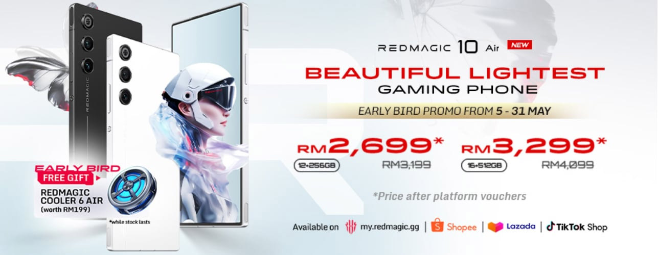 REDMAGIC 10 Air 大马开卖：限时早鸟优惠高达 RM800 5