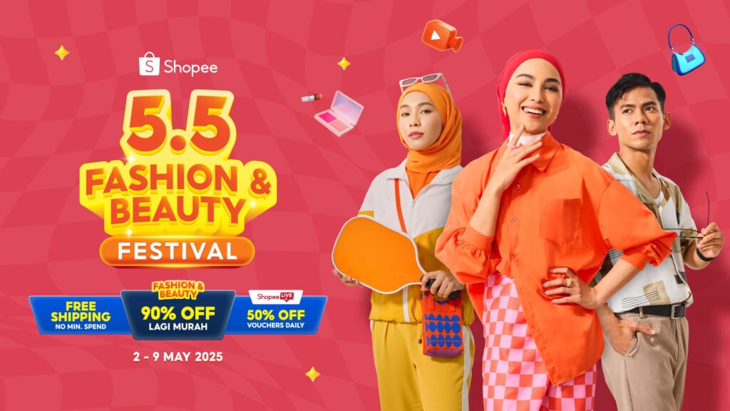 Shopee 5.5时尚美妆节开跑:全场低至1折,免运+直播折扣等你来抢! Shopee 5.5时尚美妆节开跑:全场低至1折,免运+直播折扣等你来抢!