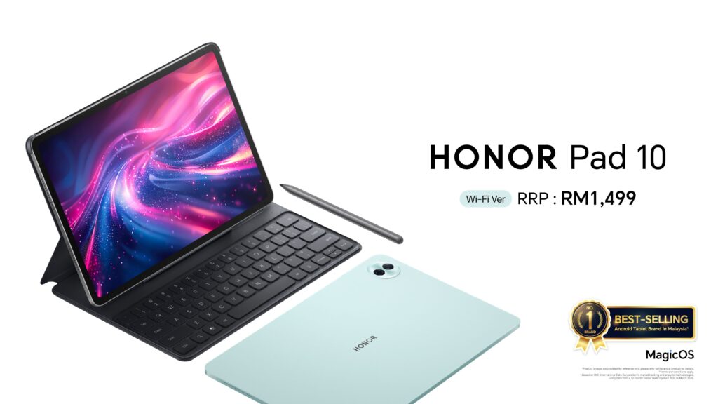 HONOR Pad 10 5月30日全马开售,附赠配件总值RM1,097 HONOR Pad 10 5月30日全马开售,附赠配件总值RM1,097