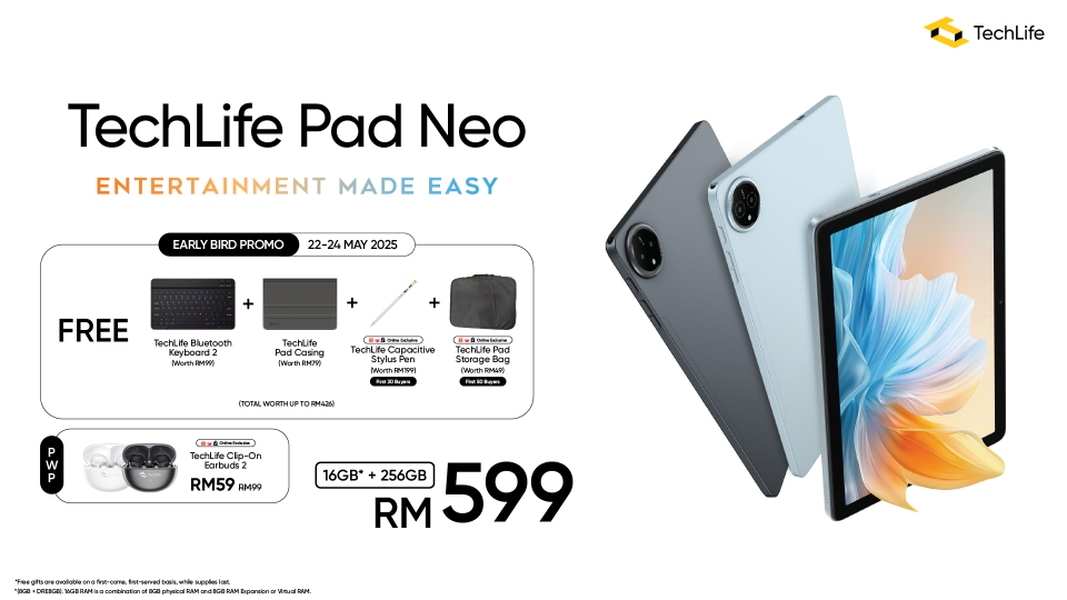 TechLife推出Pad Neo平板与P1智能手表，售价仅从RM299起 3