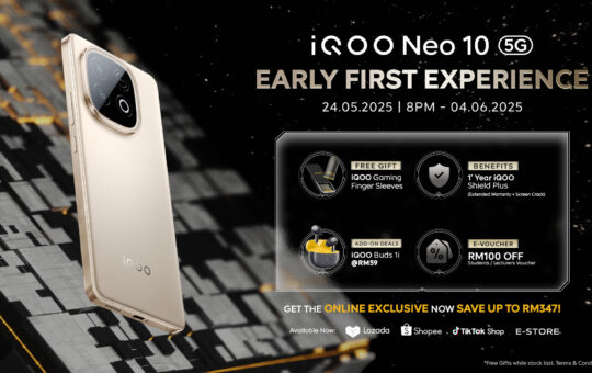 iQOO Neo 10 马来西亚开放预购：限时折扣 + 免费赠品，总值超 RM 277