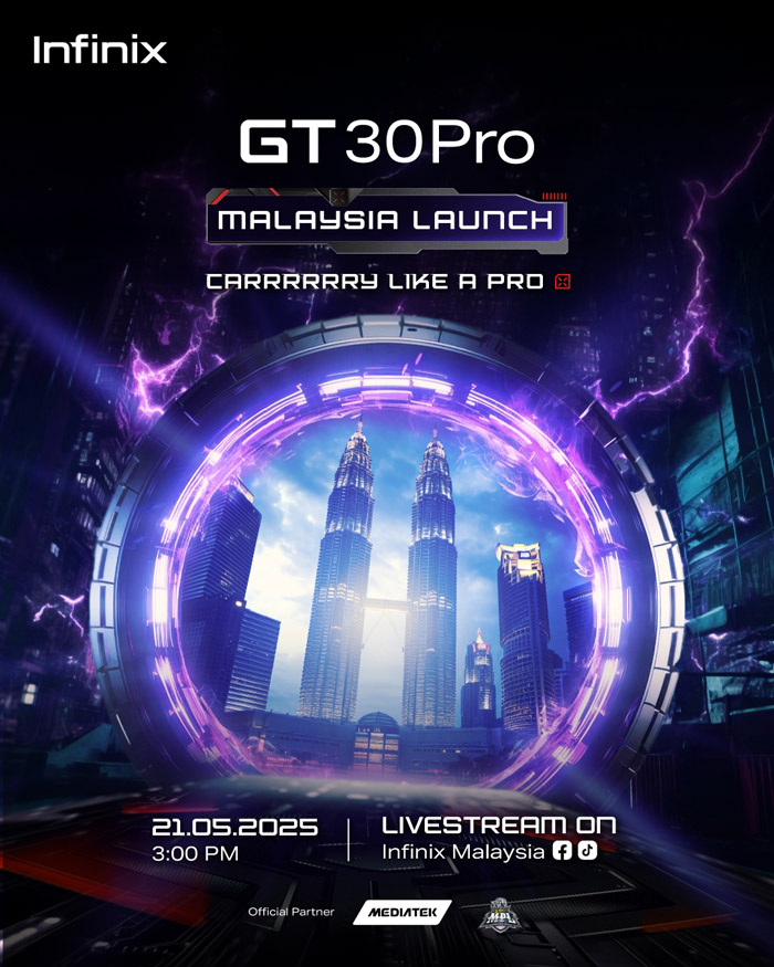 Infinix GT 30 Pro将于5月21日在大马首发