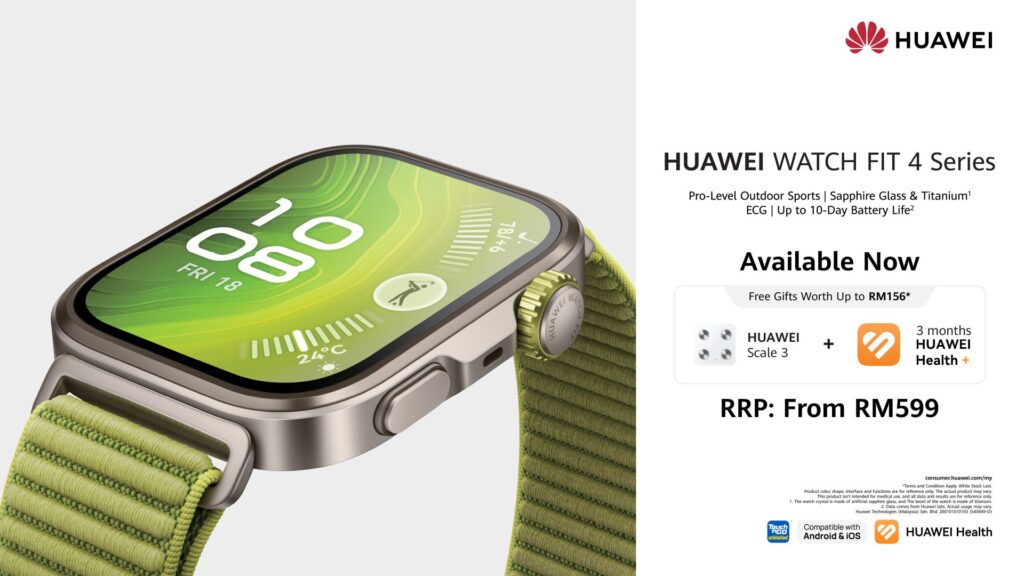 HUAWEI WATCH FIT 4 系列在马来西亚上市,售价从 RM599 起 HUAWEI WATCH FIT 4 系列在马来西亚上市,售价从 RM599 起