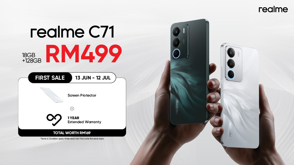realme C71在马来西亚上市：售价RM499