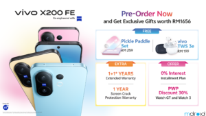 vivo X200 FE 正式开放预购，预购用户可享高达 RM1656 专属好礼