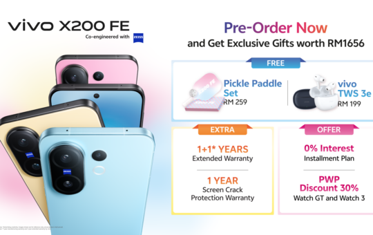 vivo X200 FE 正式开放预购，预购用户可享高达 RM1656 专属好礼