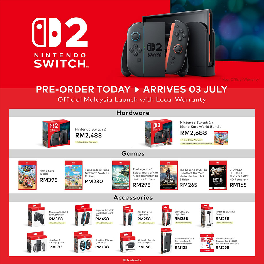 任天堂Switch 2马来西亚售价曝光！ 2