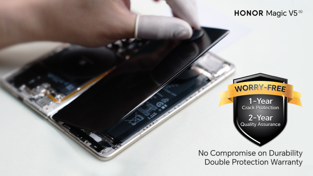 HONOR Magic V5专属保障发布：用户可享1年碎屏+2年质量保障