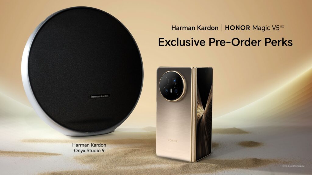 HONOR Magic V5 马来西亚预购送 Harman Kardon 音箱 HONOR Magic V5 马来西亚预购送 Harman Kardon 音箱