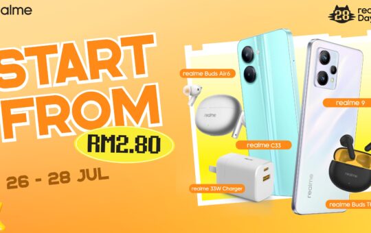realme Day 促销活动7月28日登场 PWP优惠低至RM2.80