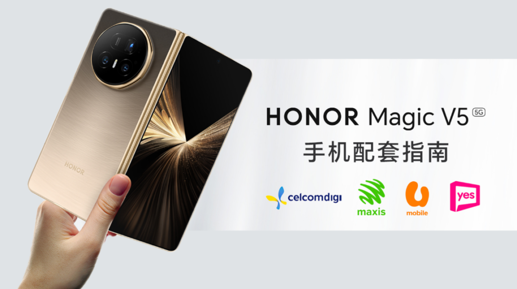HONOR Magic V5 月付 RM70 起,各大电信轻松选! HONOR Magic V5 月付 RM70 起,各大电信轻松选!