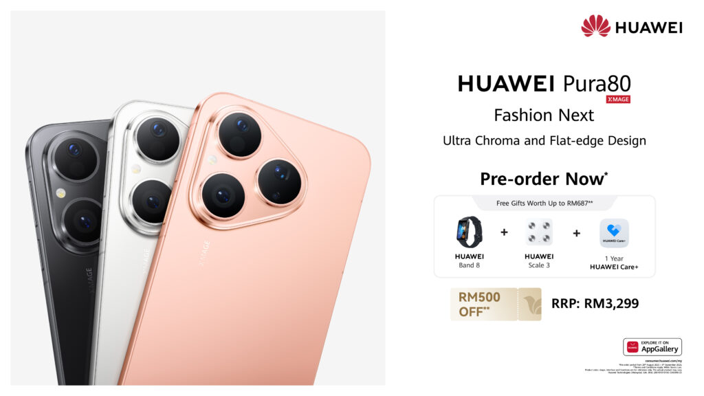 HUAWEI Pura 80 在马来西亚开启预售，售价 RM3,299