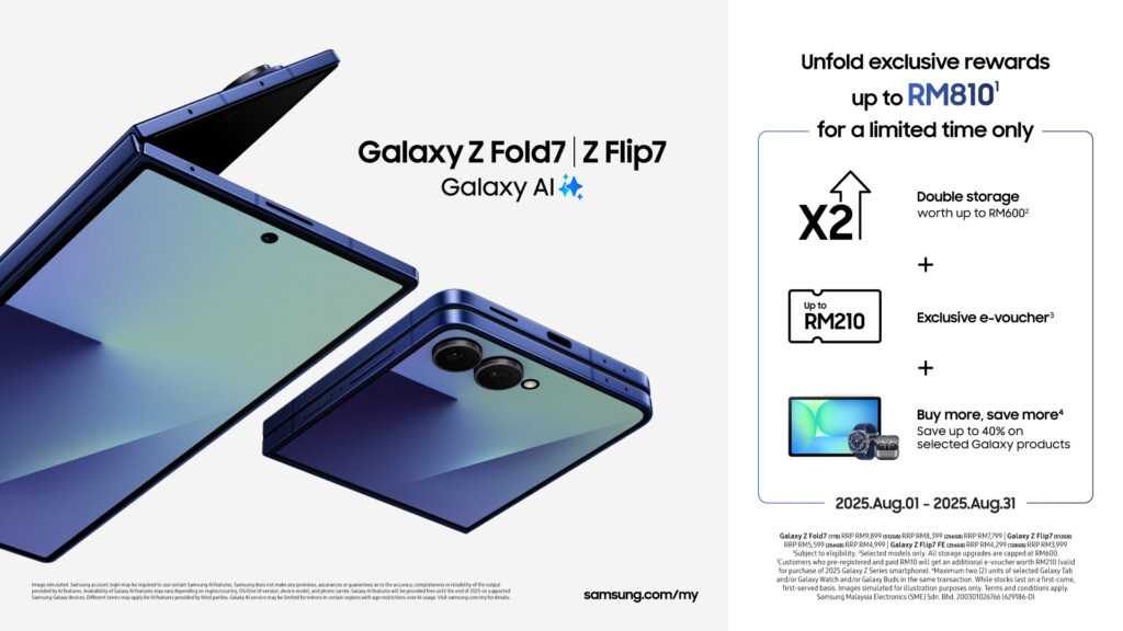 三星 Galaxy Z Fold7、Z Flip7 现已在马来西亚上市