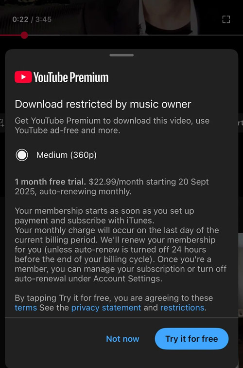 YouTube用户不用订阅也可下载影片到设备？ 1