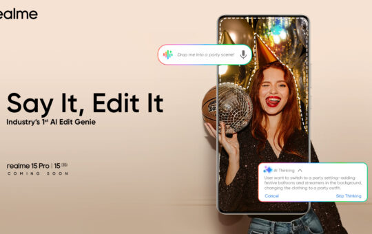 realme x Google Gemini 全球首发AI Edit Genie语音修图