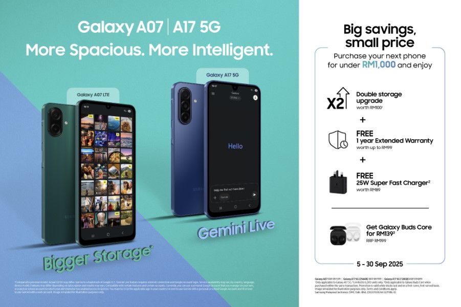 SAMSUNG Galaxy A17 与 A07 马来西亚发布 2
