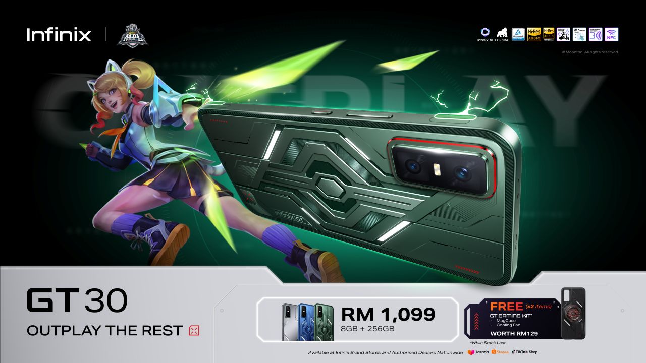 Infinix GT 30 在马来西亚发布 售价RM1099