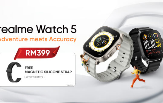 realme Watch 5 与 Buds T200 正式发布 售价RM199起