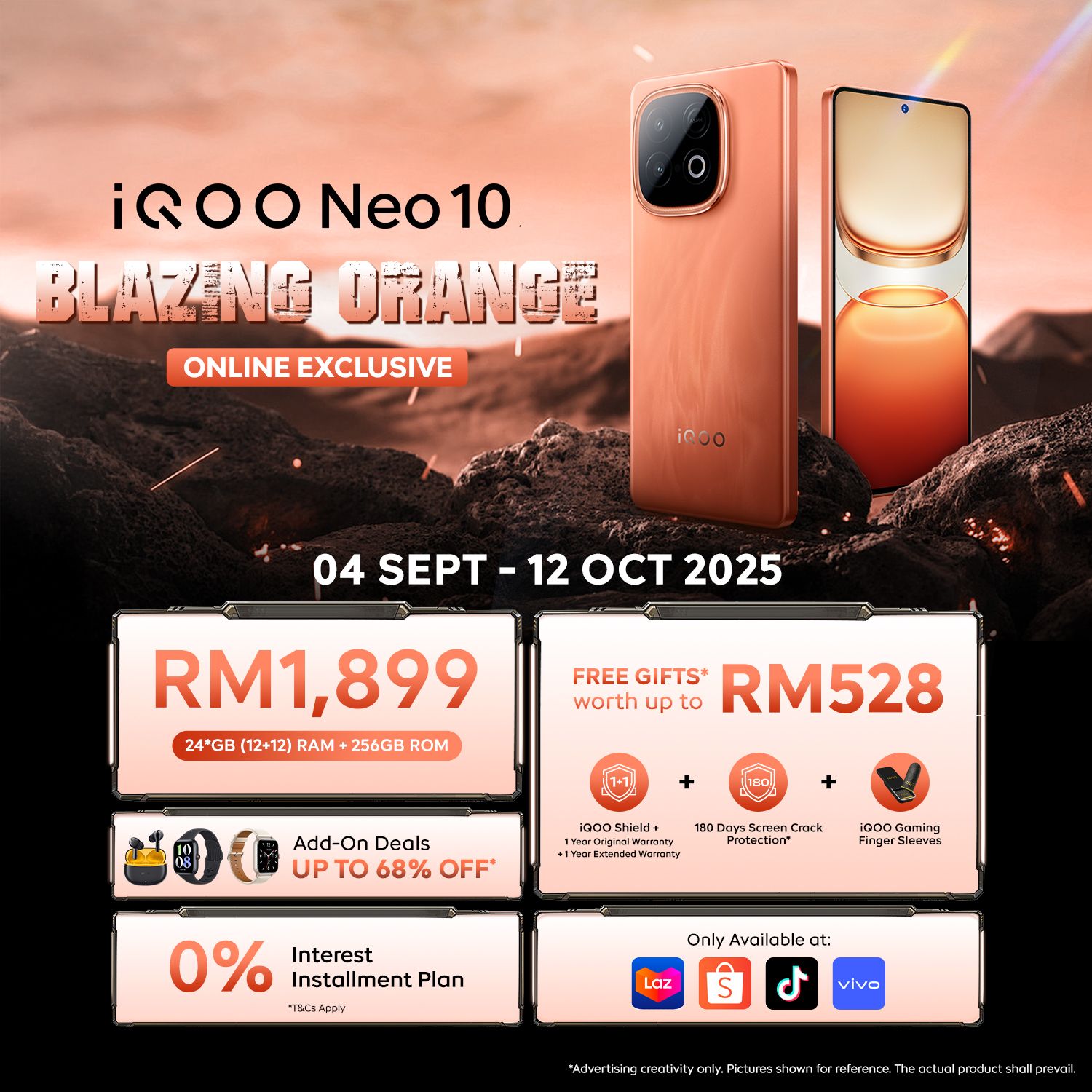 iQOO Malaysia 推出 iQOO Neo 10 燃橙色限量版