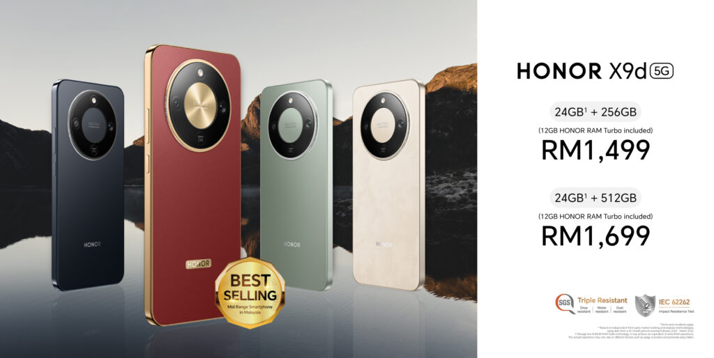 HONOR X9d 5G 明日正式在马来西亚发售 HONOR X9d 5G 明日正式在马来西亚发售