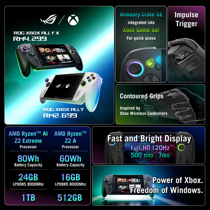 大马ASUS ROG Xbox Ally掌机发布：售RM2699起！ 2