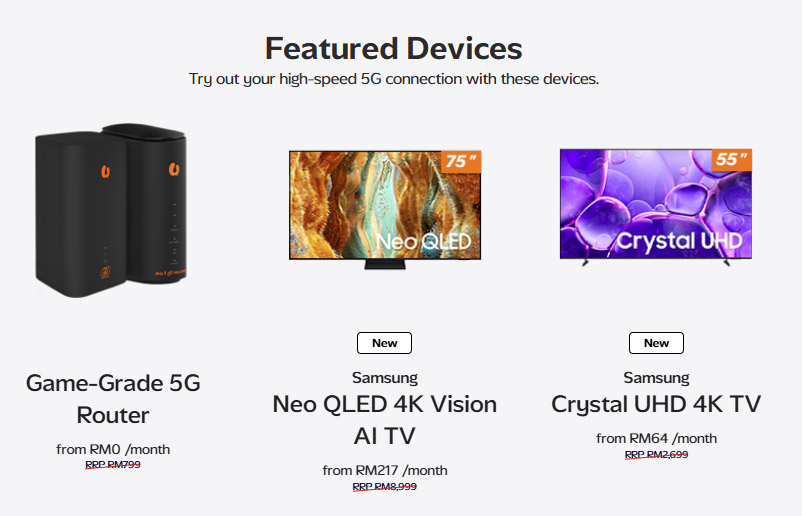 U Mobile U Home 5G Borneo家用配套发布:每月RM58! U Mobile U Home 5G Borneo家用配套发布