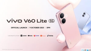 大马vivo V60 Lite 5G将于10月9日发布
