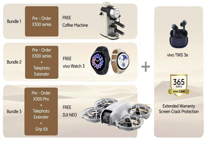 vivo X300系列线下开启盲订 预售送超值好礼 1