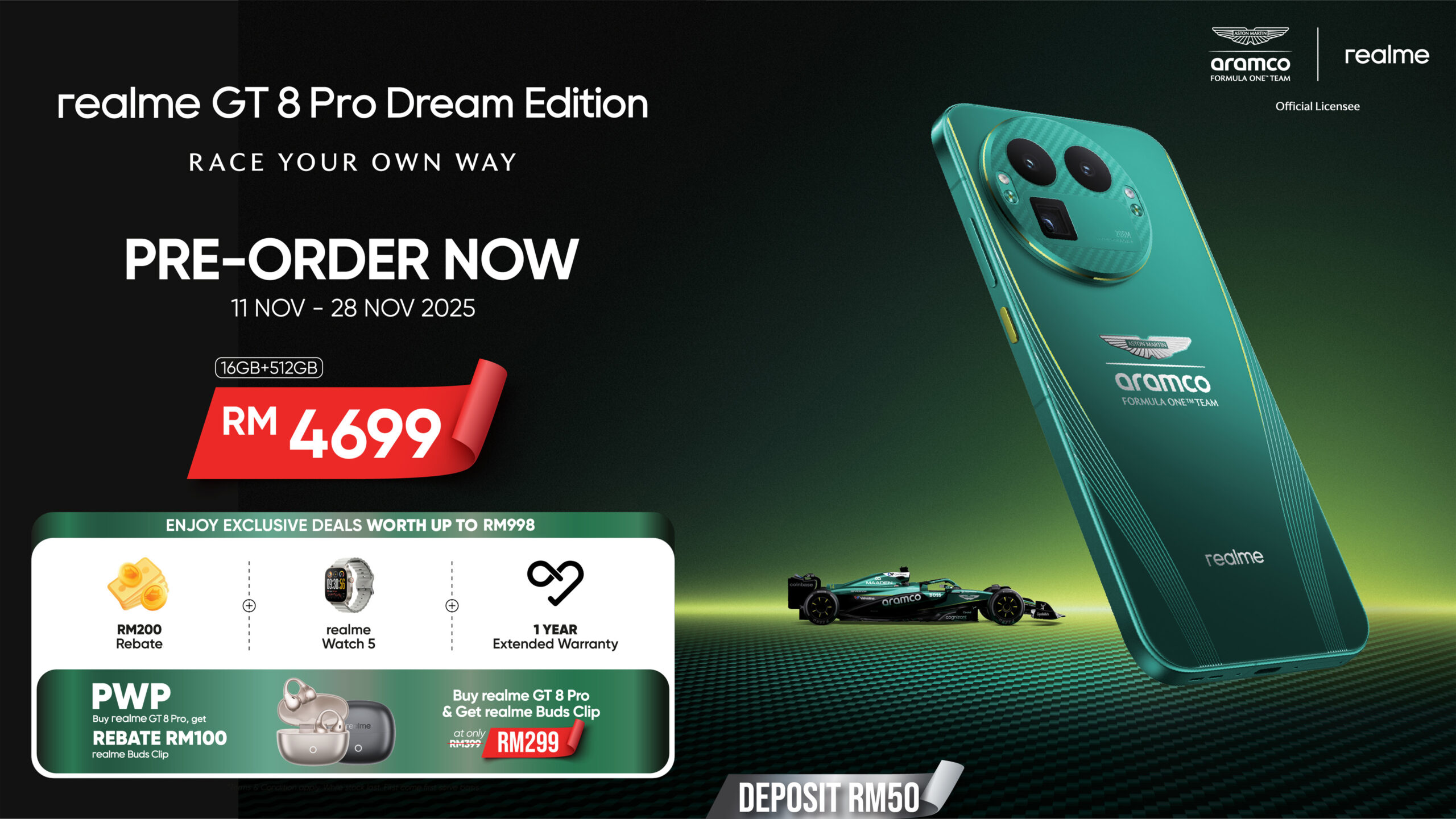 大马realme GT 8 Pro发布 售价RM4299起! 大马realme GT 8 Pro发布 售价RM4299起! 3