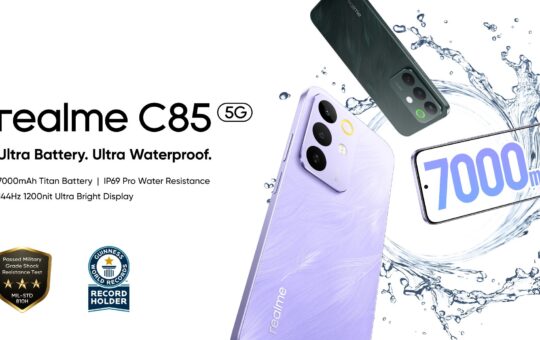 realme C85 5G 马来西亚发布：7000mAh 电池＋IP69 Pro 防水，荣获吉尼斯世界纪录