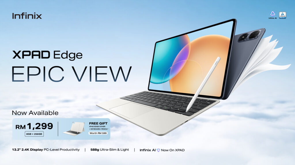 Infinix XPAD Edge 正式发布：13.2 吋超薄生产力平板登陆马来西亚