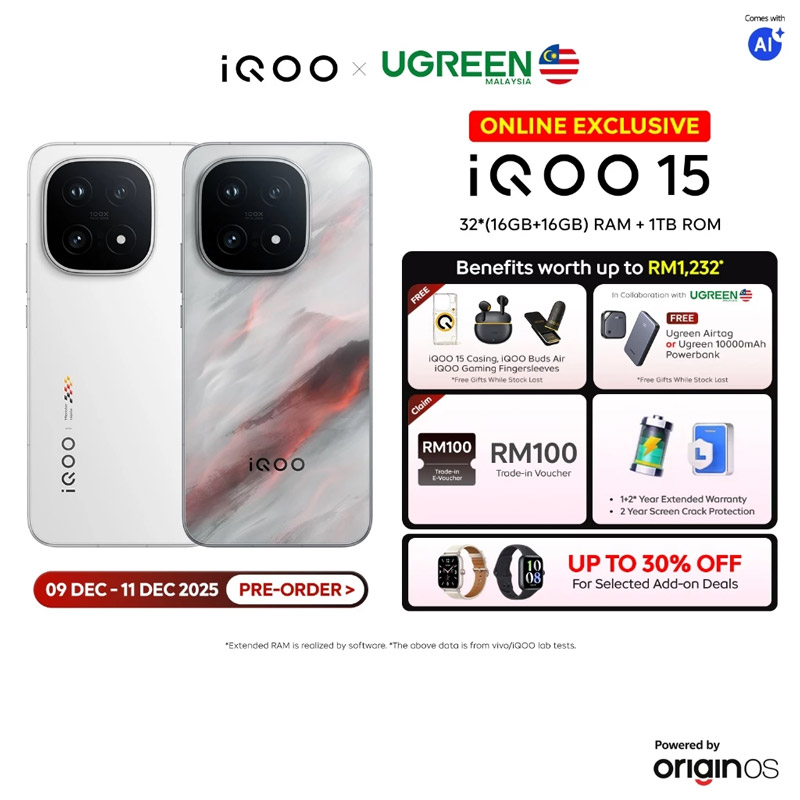 大马iQOO 15发布:售价RM3699起! 大马iQOO 15发布:售价RM3699起! 3