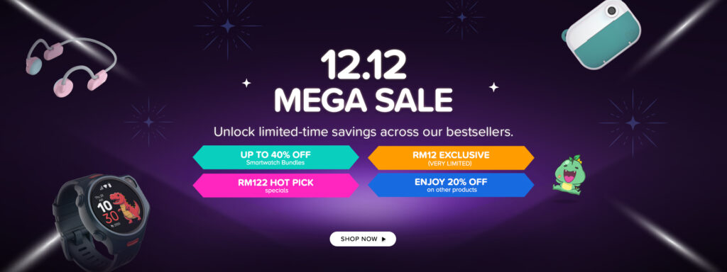 myFirst 12.12 促销:儿童安全耳机 RM12 起、智能手表套装最高 40% 折扣 myFirst 12.12 Sale KV
