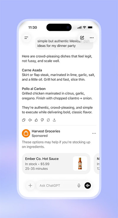 ChatGPT将试跑内置广告! ChatGPT