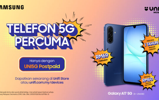 Samsung Galaxy A17 5G 现可通过 UNI5G后付配套免费获取