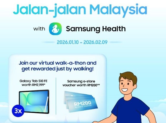 Samsung 推出「Jalan-Jalan Malaysia」健走挑战｜走路赢 Galaxy Tab S10 FE