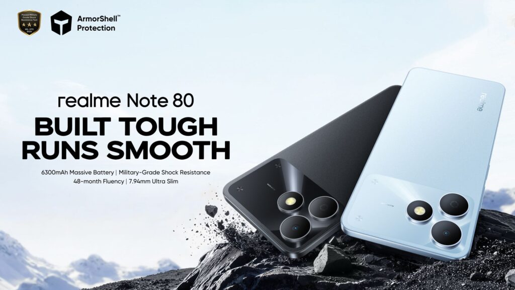 realme Note 80 在马来西亚发布：主打耐用设计与 6300mAh 大电池，售价 RM399