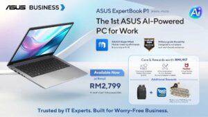 ASUS ExpertBook P1 正式登陆马来西亚，售价 RM2,799