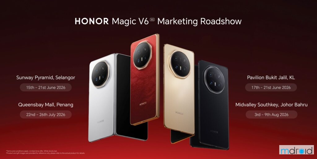 HONOR Magic V6 巡回展登场，赢取总值 RM130,000 豪礼