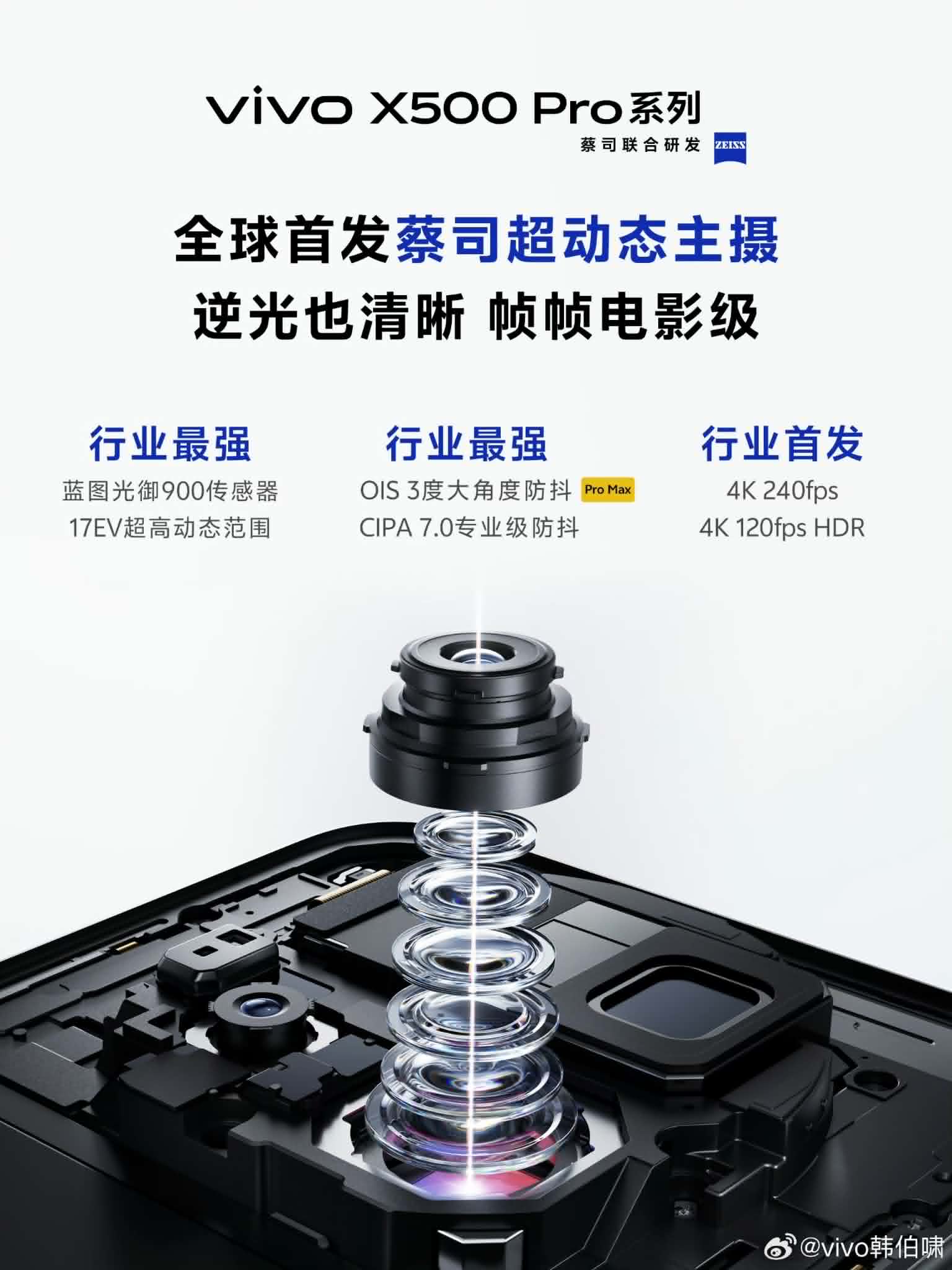 vivo X500系列官宣9月发布：首次加入Pro Max，首发17EV电影级主摄 2